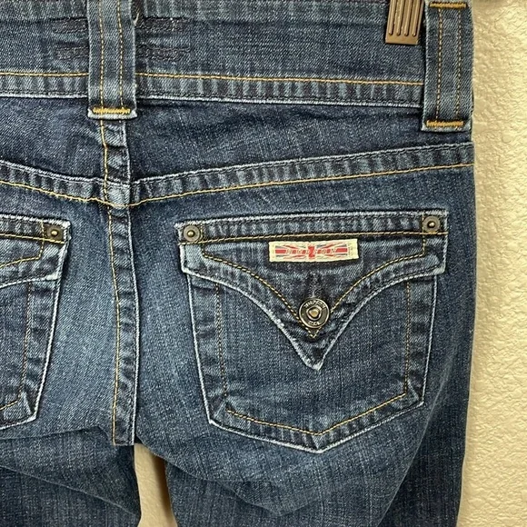 Vintage Hudson Flap Pocket Low Rise Y2K Jeans Dark Wash Sz 25 - Picture 5 of 13